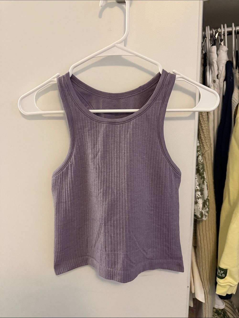 lululemon athletica Lavender Ribbed Tank - Sleeveless Scoop Neck